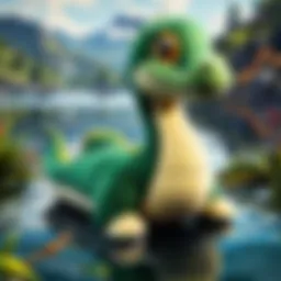 Majestic Nessie Plush in Loch Ness Setting