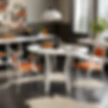 Functional Workspace Setting Office Workspace Featuring Crate and Barrel White Round Table