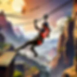 Aerial view of APEX Legends map with ziplines