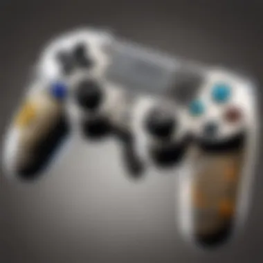 Ergonomic Grip Innovation A close-up of ergonomic grips for PlayStation controller