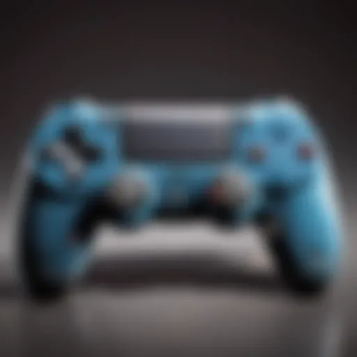 A sleek and futuristic PlayStation controller attachment