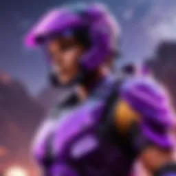 Purple Evoshield glowing in the heat of battle