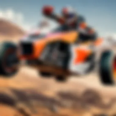 Sleek Racing Machine in Action Racing Car on Track