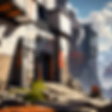 A strategic map overlay highlighting key locations for setting up ramparts in Apex Legends.