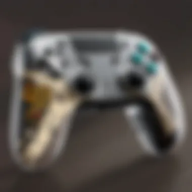 Convenient Charging Features of the Switch Pro Controller Close-up of the rechargeable Switch Pro Controller highlighting the charging port.