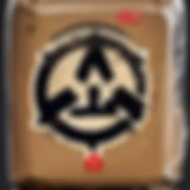 Eco-Friendly Packaging Symbol Recycling symbol on eco-friendly packaging
