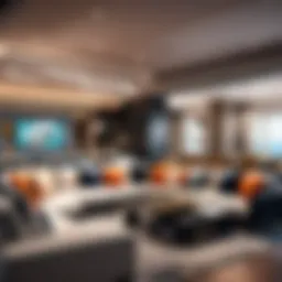 Stylish and Chic Living Area in Celebrity Apex Penthouse Suite