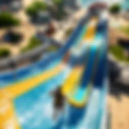 Sun Squad Water Slide - Aerial View