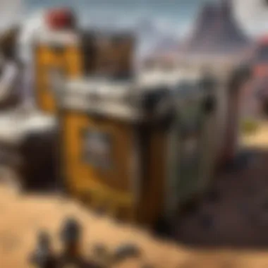 Gameplay scenario featuring supply bins