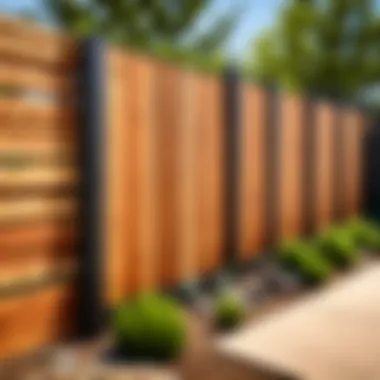 Modern Horizontal Cedar Fence Design in OKC Modern Horizontal Cedar Fence Design in OKC