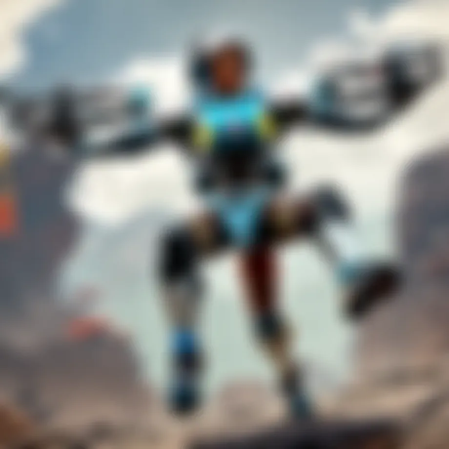 Lifeline's healing drone in action during a match