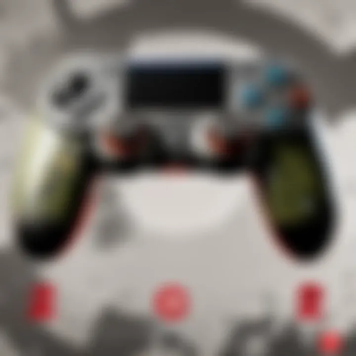 Close-up of controller specifications and features