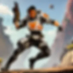 Dynamic portrayal of Hunter Apex in a combat scene