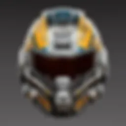 Detailed view of the Wingman Helmet showcasing its intricate design