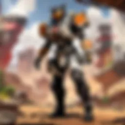 Illustration of Apex Legends game environment showcasing characters and landscapes