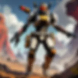 Virtual battleground with futuristic weapons