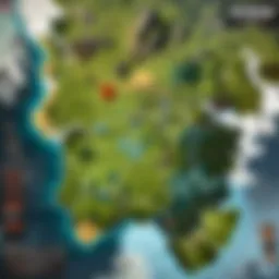 A strategic map highlighting key Wigman Drop locations